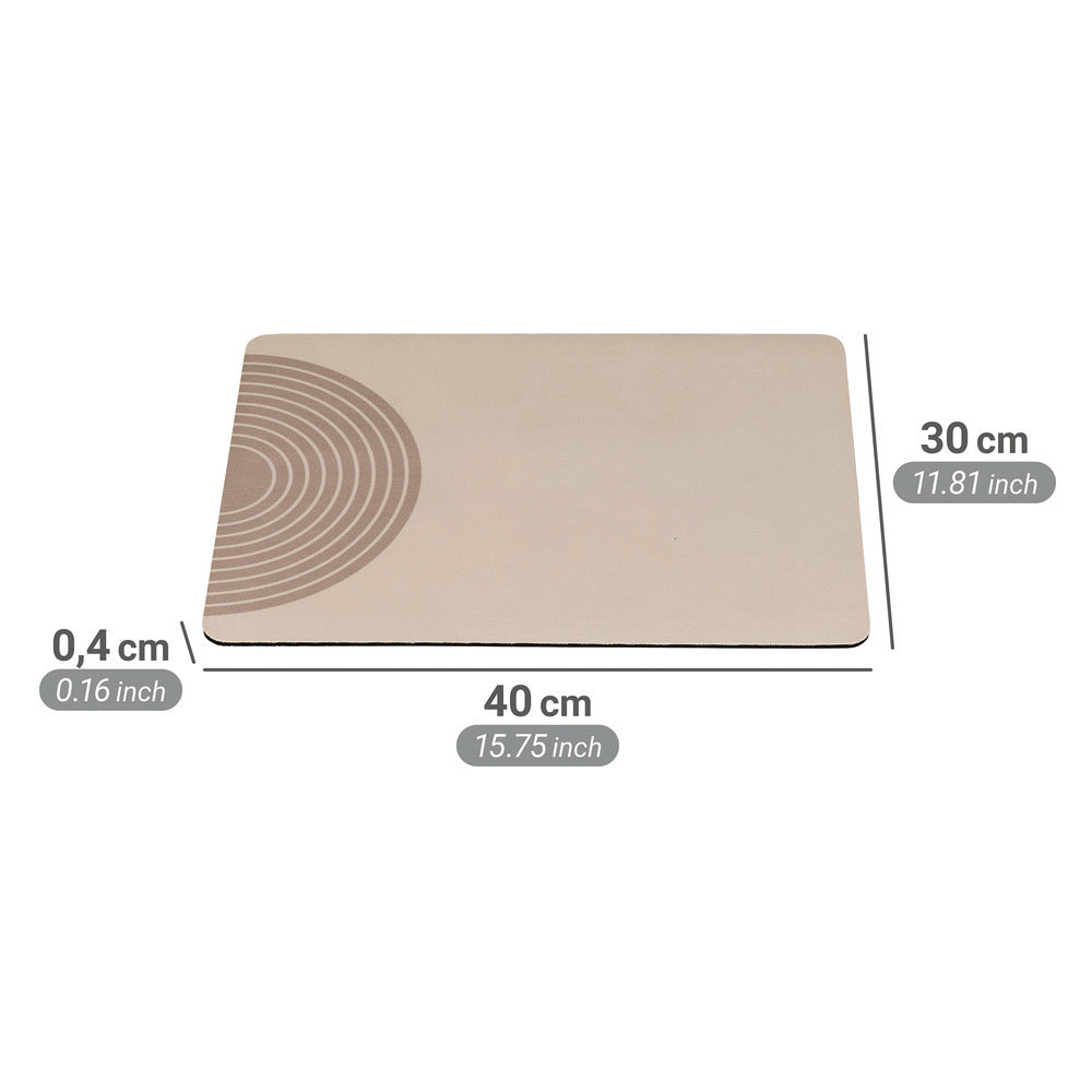Oppvaskmatte Dima beige 40x30 cm kantdetalj