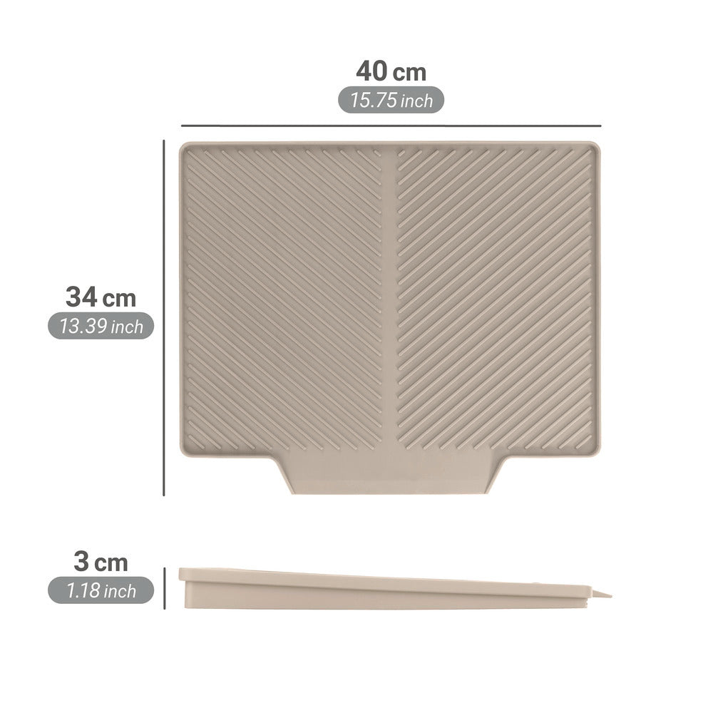 Oppvaskmatte Nelia beige plast oversikt