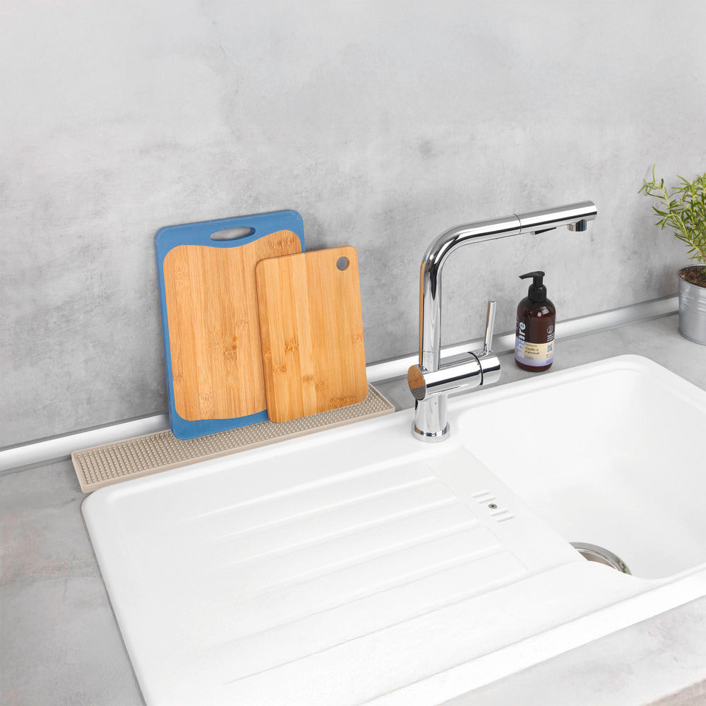 Oppvaskmatte Slim beige plast 42x8 cm detalj