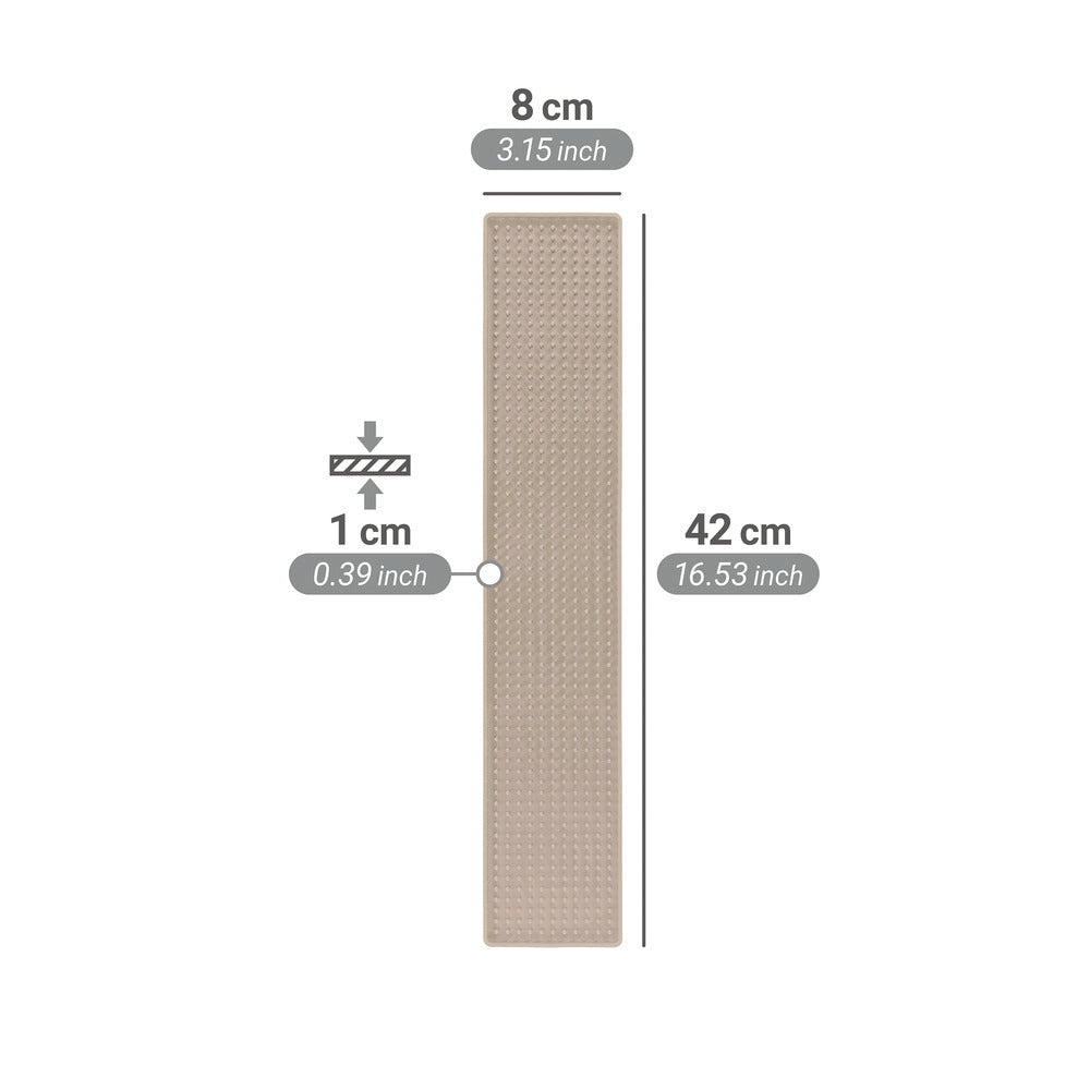 Oppvaskmatte Slim beige plast 42x8 cm overflate