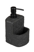 Oppvaskmiddeldispenser Festival Stone svart polyresin forfra