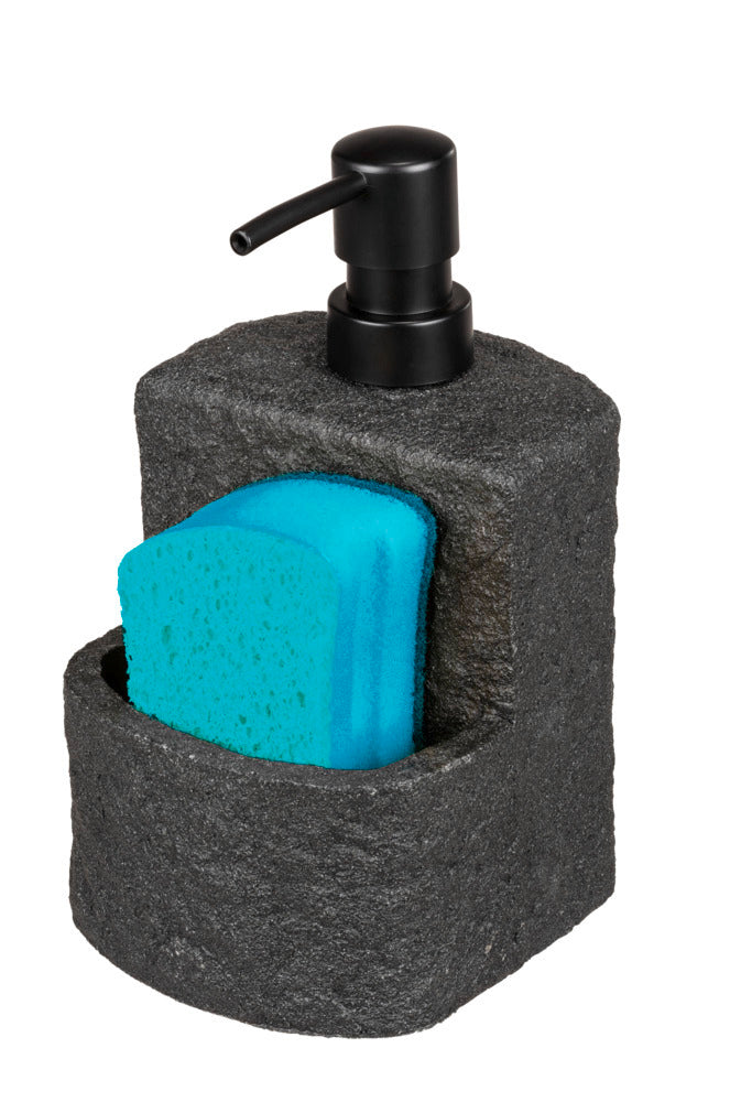 Oppvaskmiddeldispenser Festival Stone svart polyresin detaljmateriale