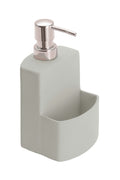 Oppvaskmiddeldispenser keramikk grå soft-touch WENKO forfra