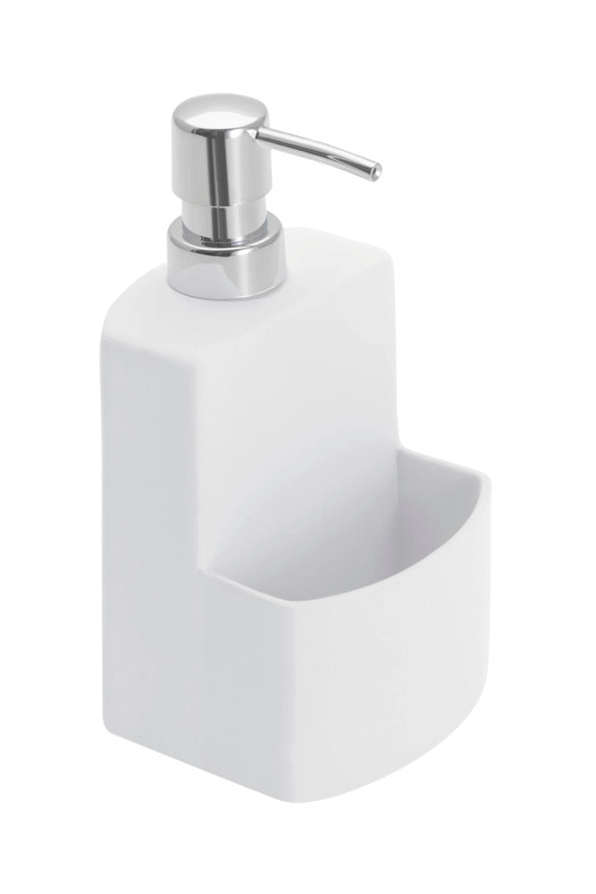 Oppvaskmiddeldispenser keramikk hvit soft-touch WENKO forside