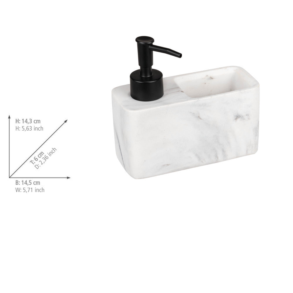 Oppvaskmiddeldispenser marmor med svamprom polyresin med svamp