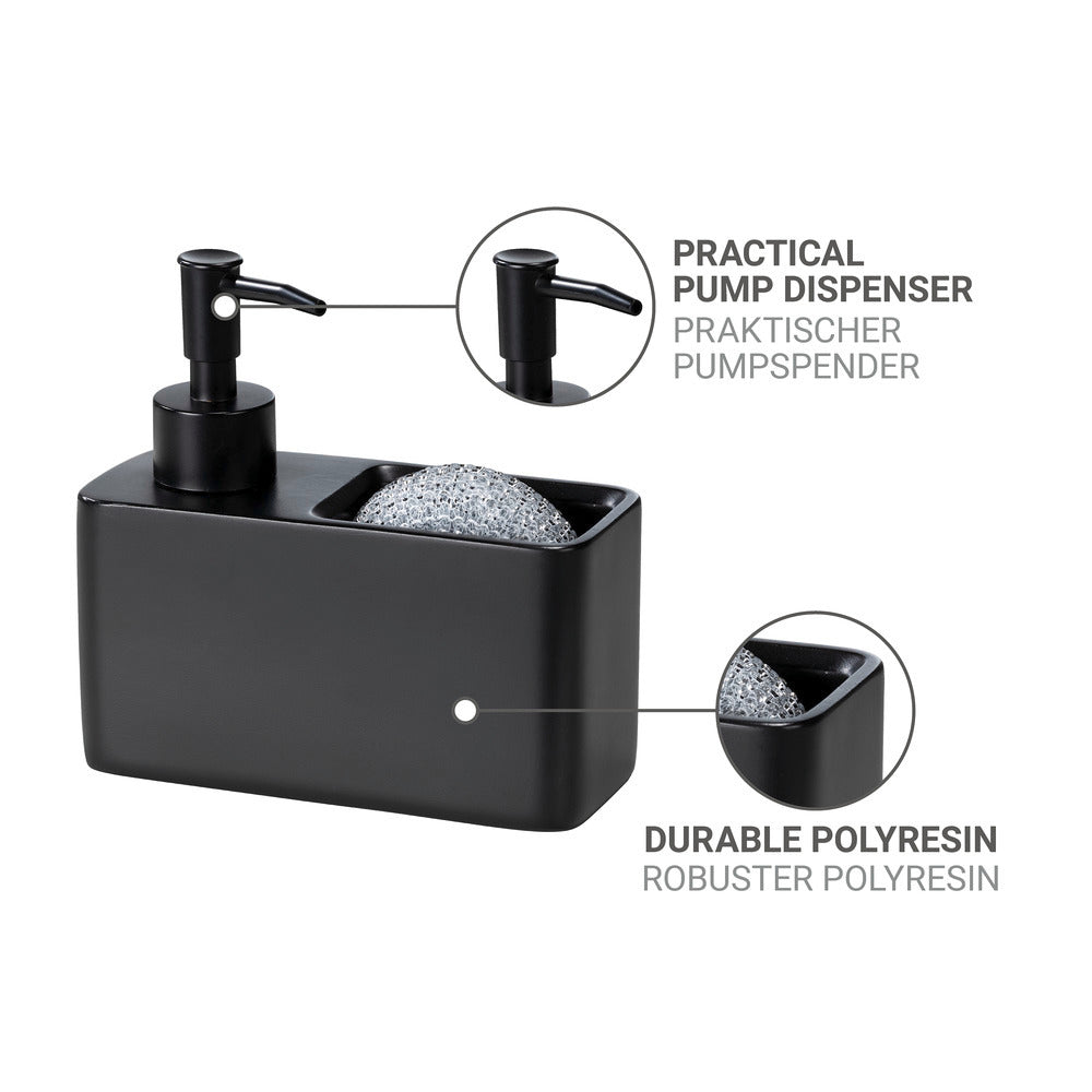 Detalj av Oppvaskmiddeldispenser svart 150 ml - Wenko