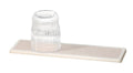 Oppvaskplate Damon beige diatomitt 30x8 cm med silikonføtter forfra