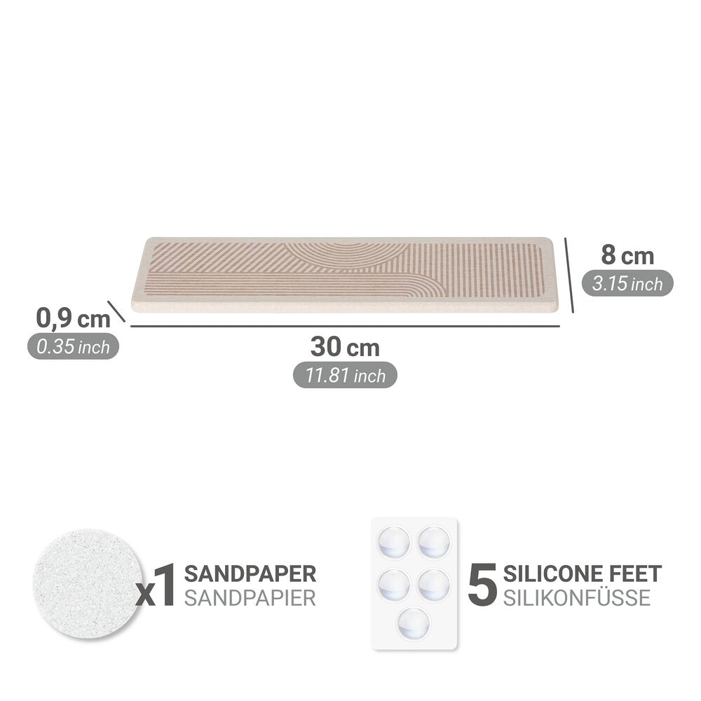 Profilbilde av Oppvaskplate Damon beige diatomitt 30x8 cm