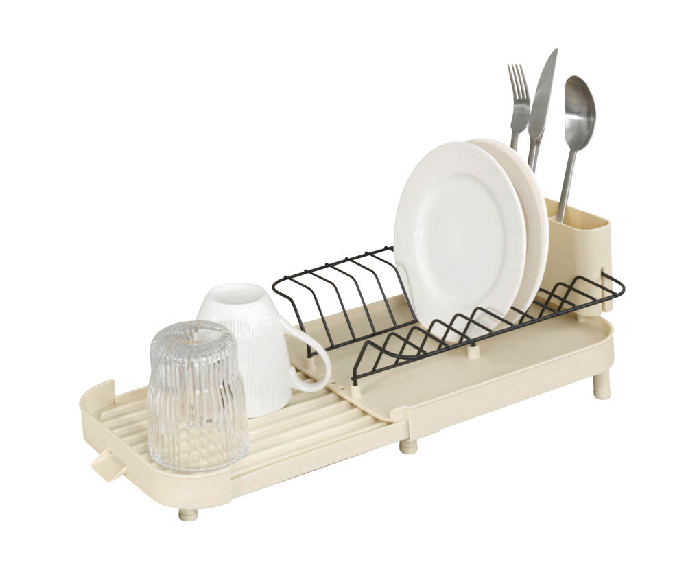 Oppvaskstativ uttrekkbart beige metall Avino - WENKO montert