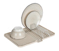 Oppvaskstativ beige plast 43x31 cm med avtakbart rist forfra