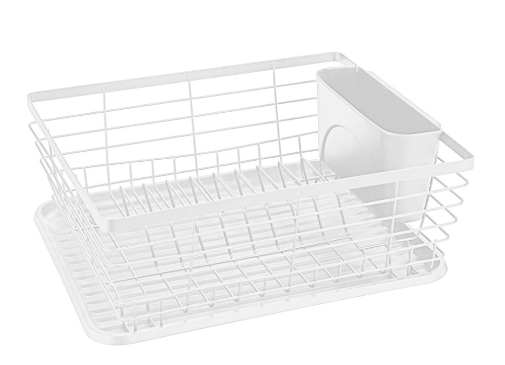 Oppvaskstativ Drip hvit metall/plast 36x15x30 cm bakside