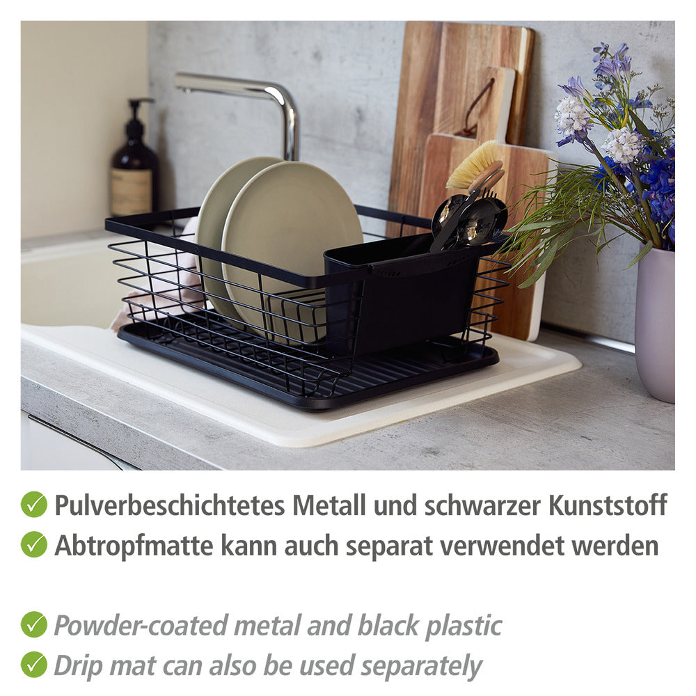 Detalj av bestikkurv på Oppvaskstativ Drip svart med bestikkurv avtakbar - WENKO