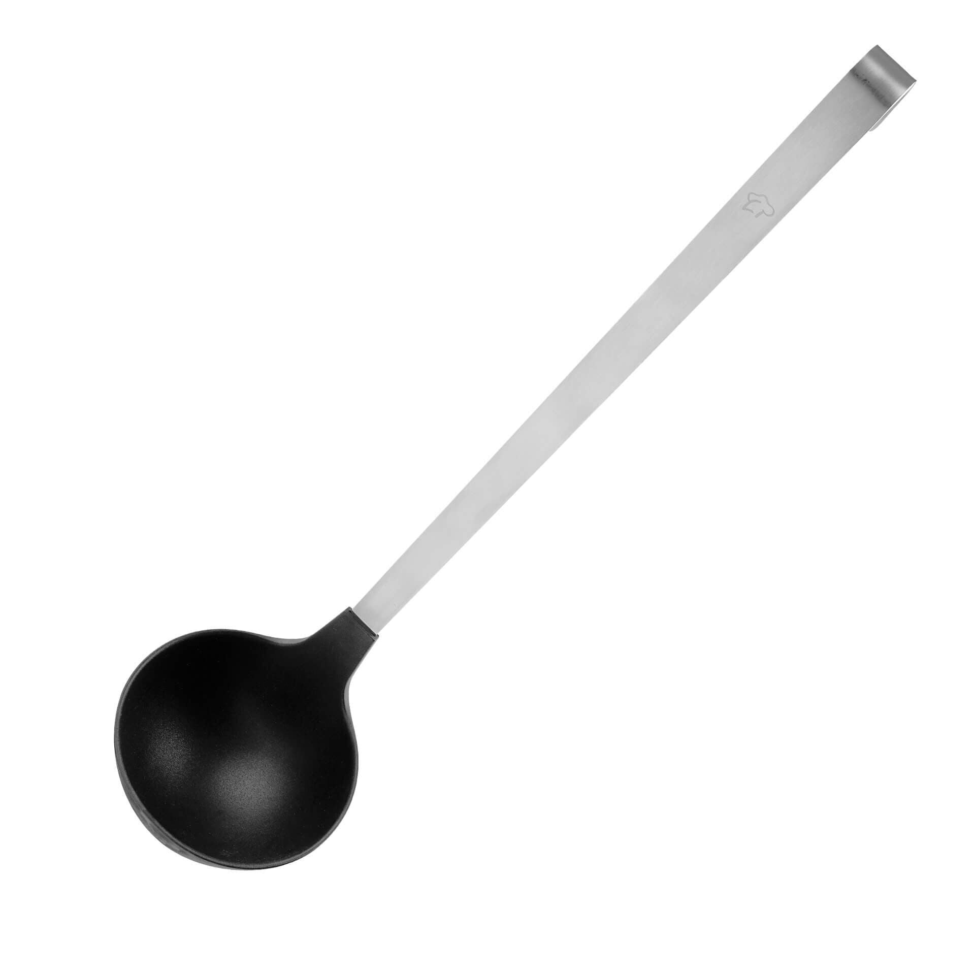 Øse 35 cm rustfritt stål med plasthode forfra