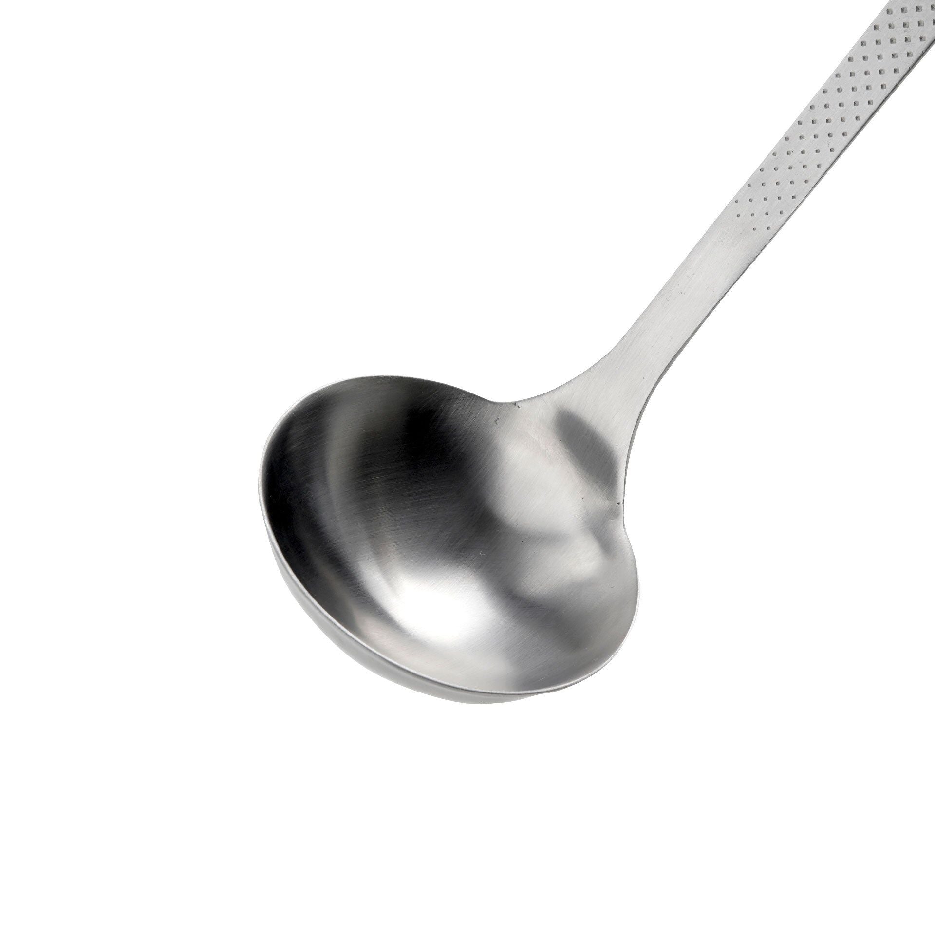 Nærbilde av grep på Øse rustfritt stål 30 cm med opphengshempe - Tasty