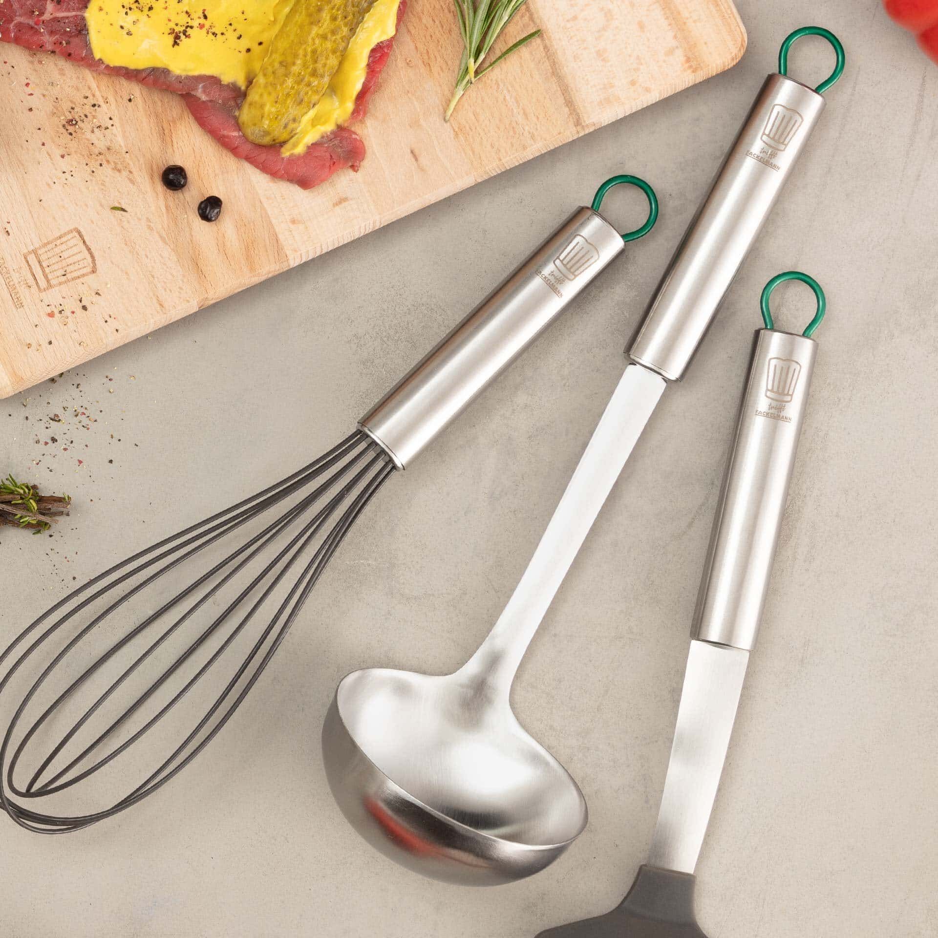 Øse rustfritt stål 31 cm München-serien bakside
