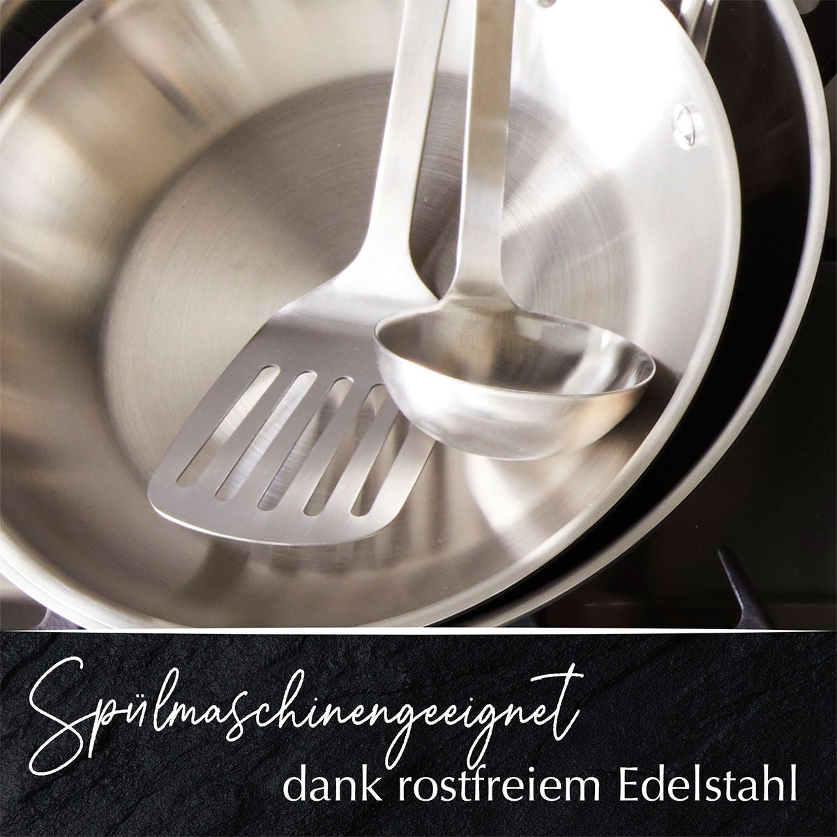 Ergonomisk håndtak på Øse rustfritt stål 32 cm satinfinish - Stanley Rogers