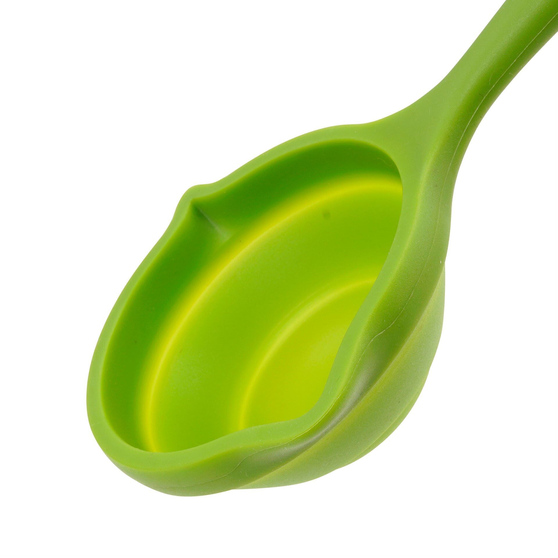 Øse sammenleggbar 33 cm silikon - Tasty i bruk med suppe