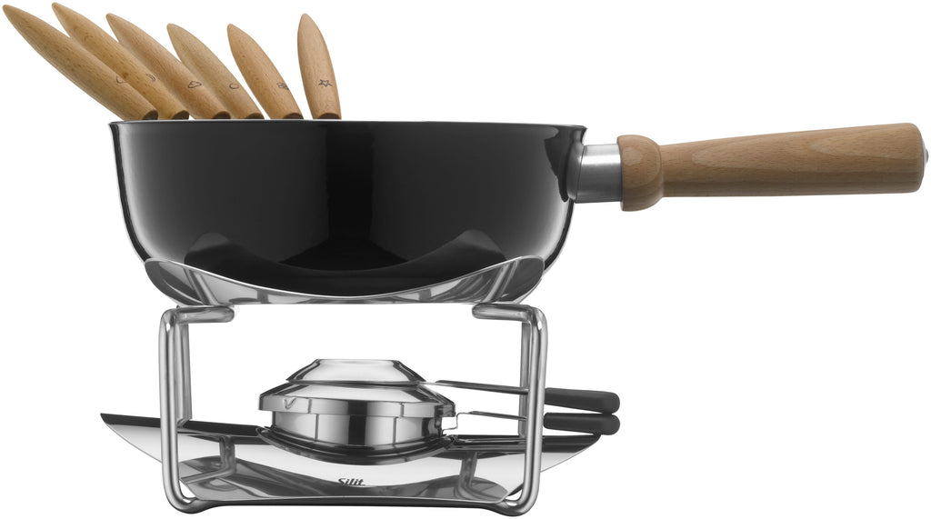 Detaljbilde av Ostefondue-sett 9-delt Silargan Ø23 cm for 6 personer - Silit