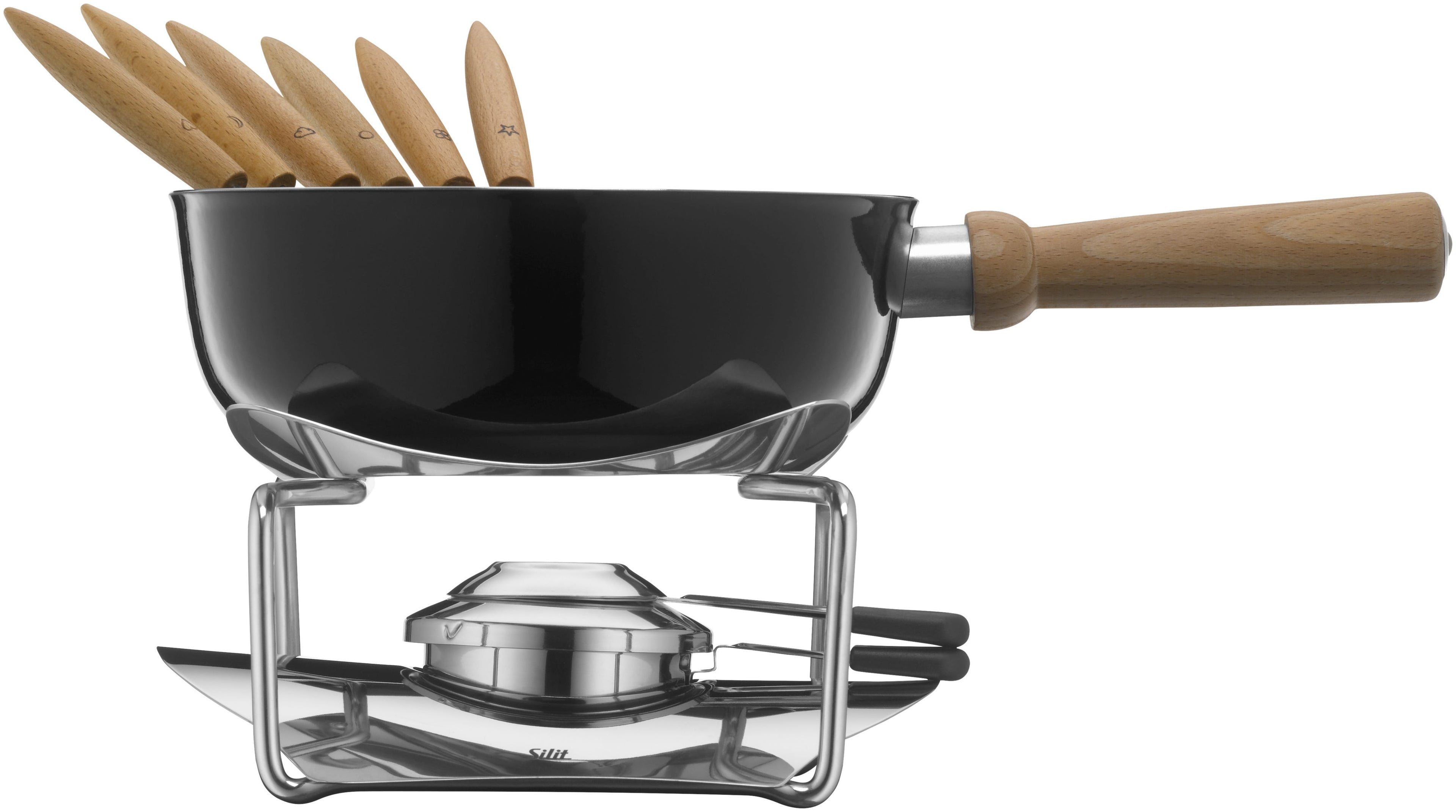 Detaljbilde av Ostefondue-sett 9-delt Silargan Ø23 cm for 6 personer - Silit