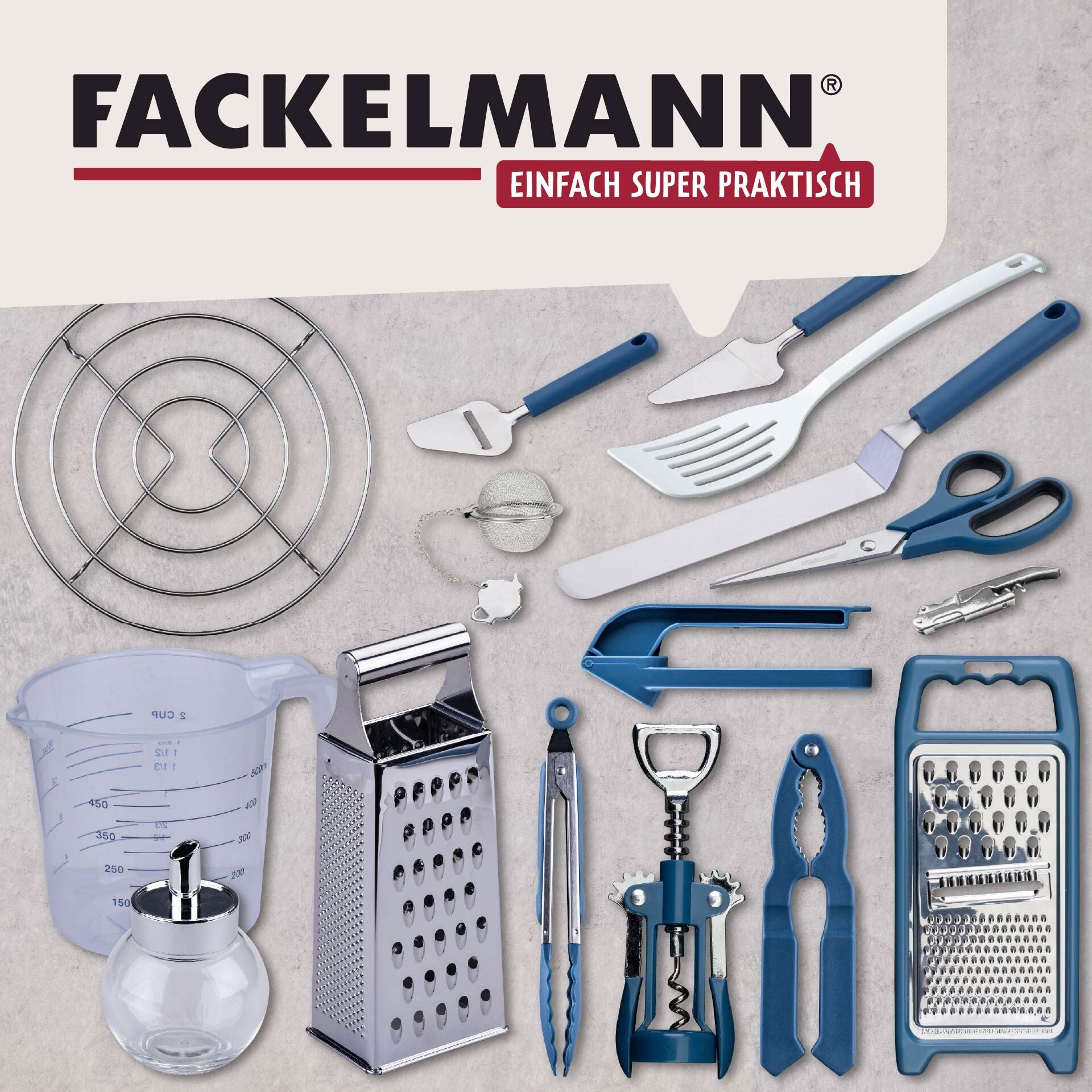 Ostehøvel blå 22 cm Essential - pakning