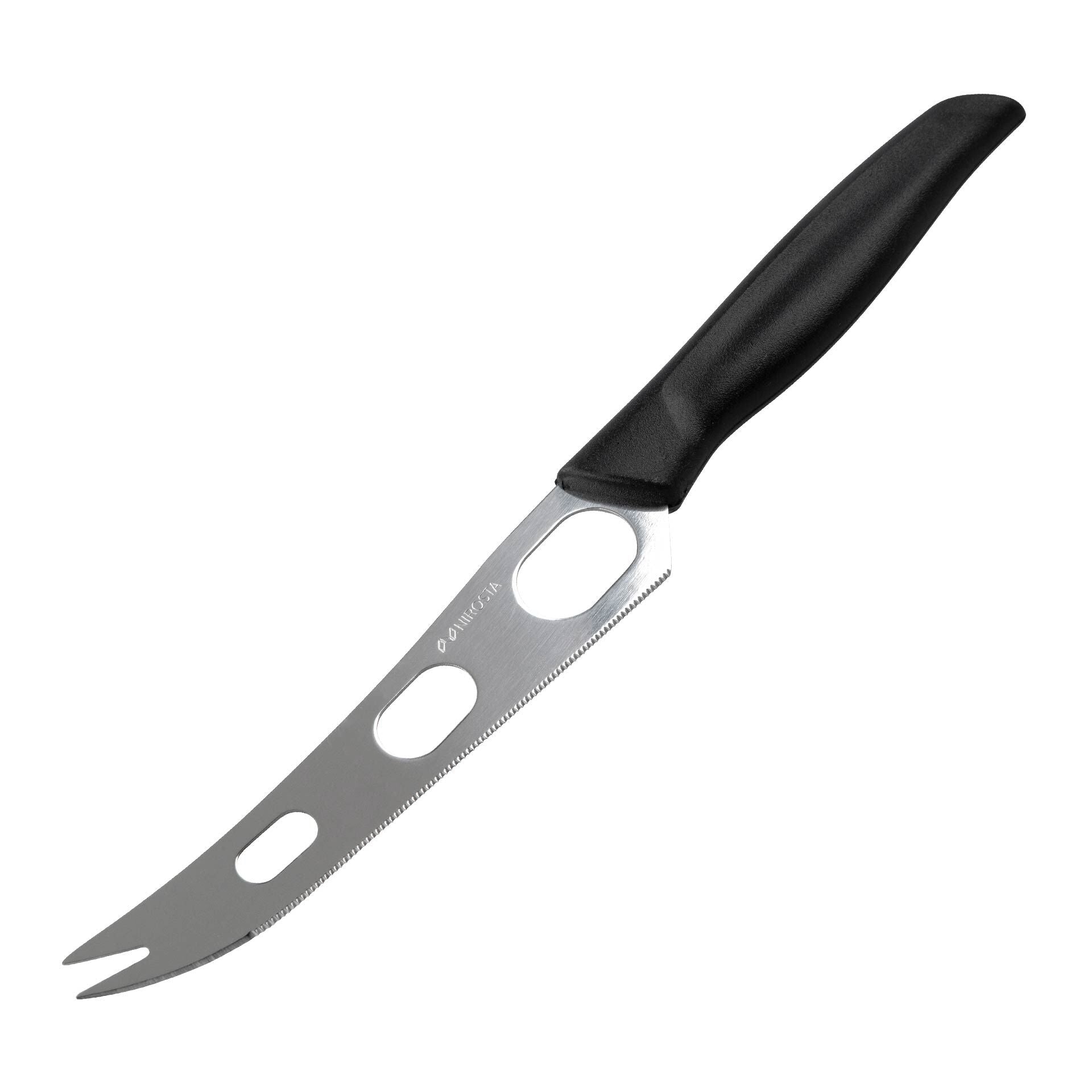 Ostekniv 23 cm svart rustfritt stål - Nirosta forfra
