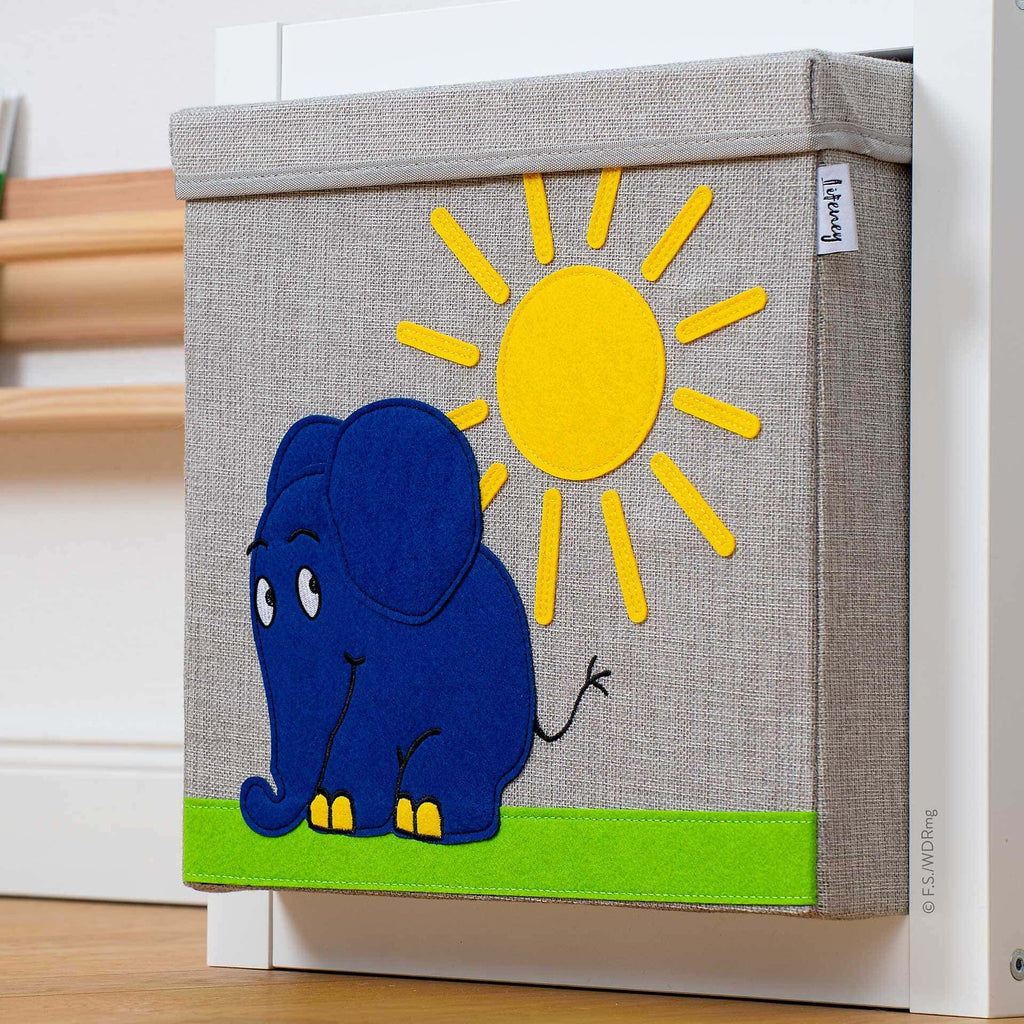 Oppbevaringsboks med lokk DieMaus elefant sett ovenfra