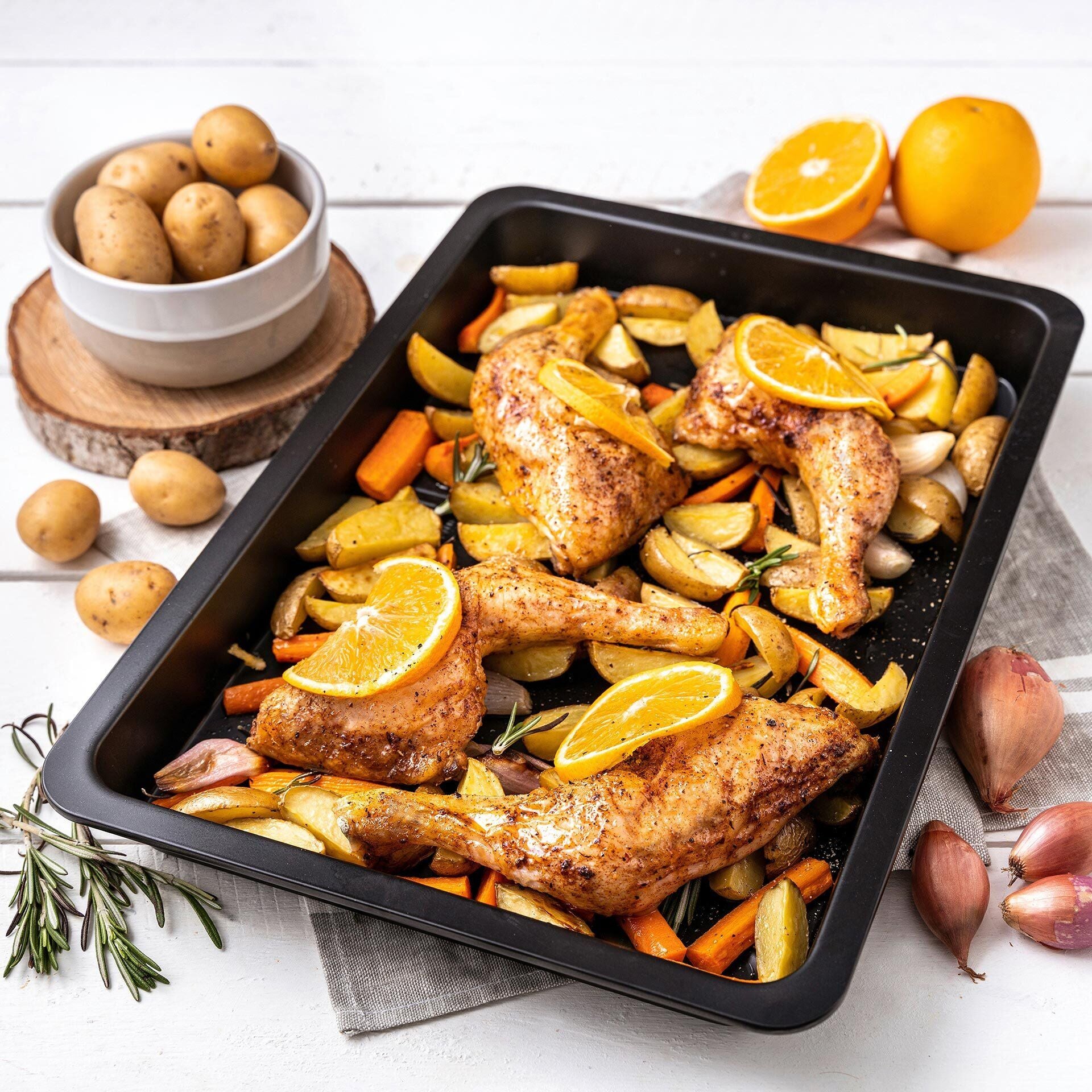 Bakside av Ovnsform non-stick 42x29 cm dyp til grilling og grateng fra Zenker