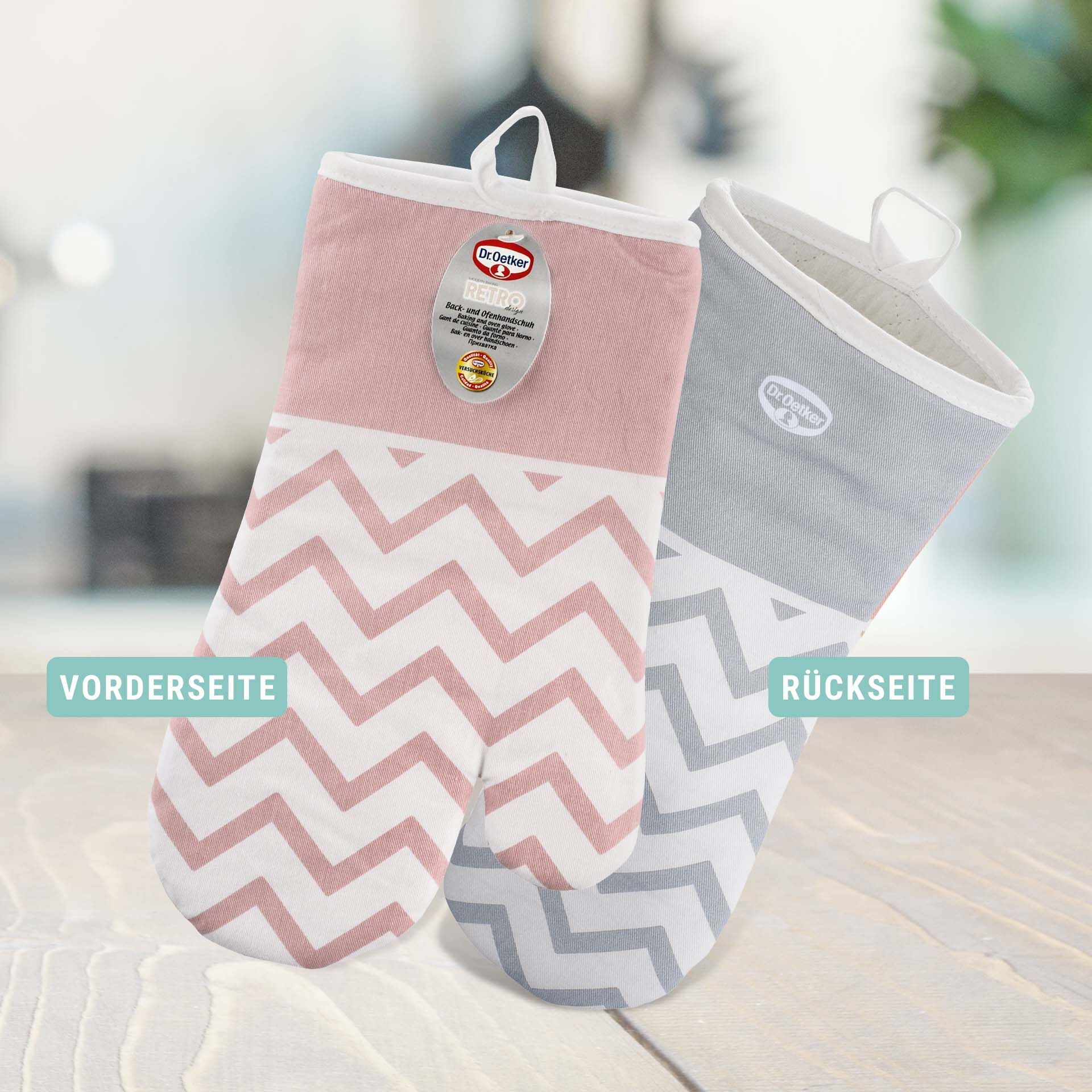 Ovnsvott bomull 32x18 cm retro design Dr. Oetker detalj