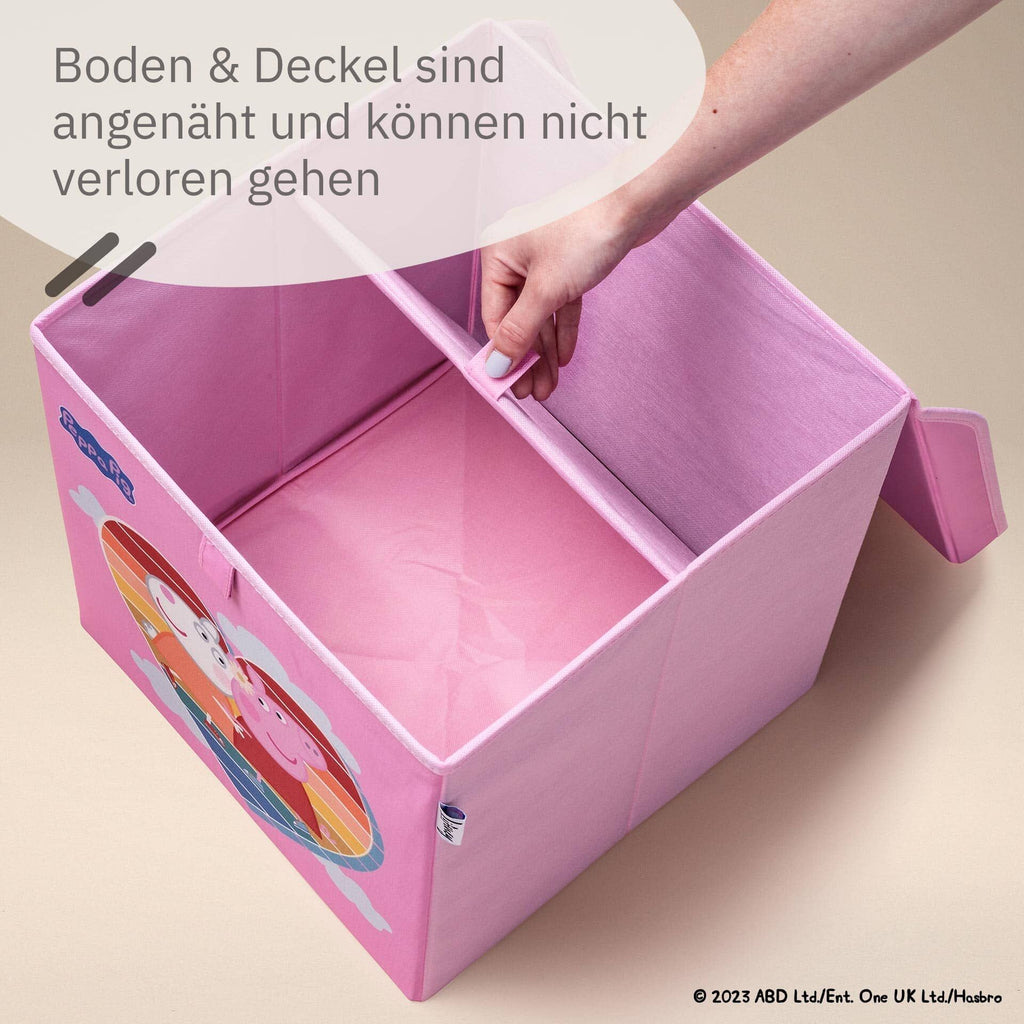 Oppbevaringsboks Peppa Pig vennskap med lokk pakket inn