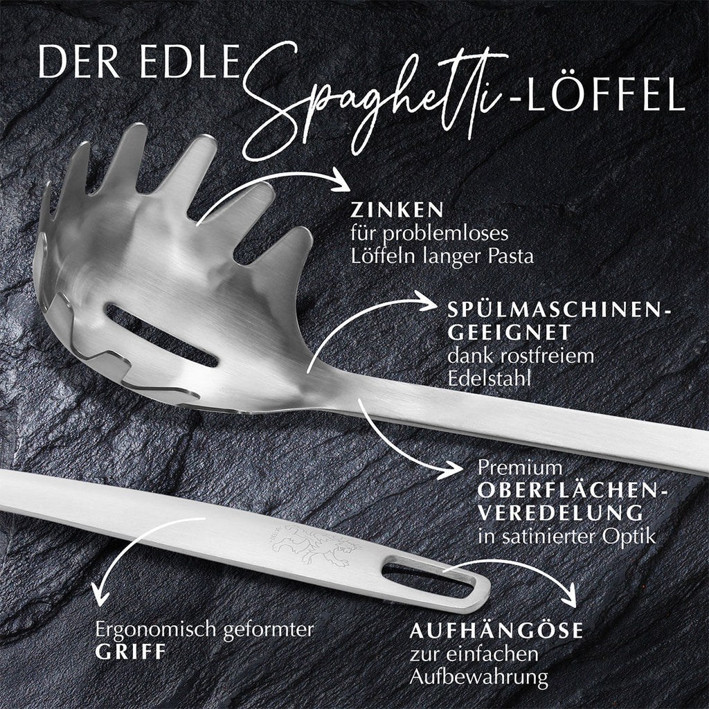 Pastaskje 31 cm rustfritt stål satinfinish - Stanley Rogers montert