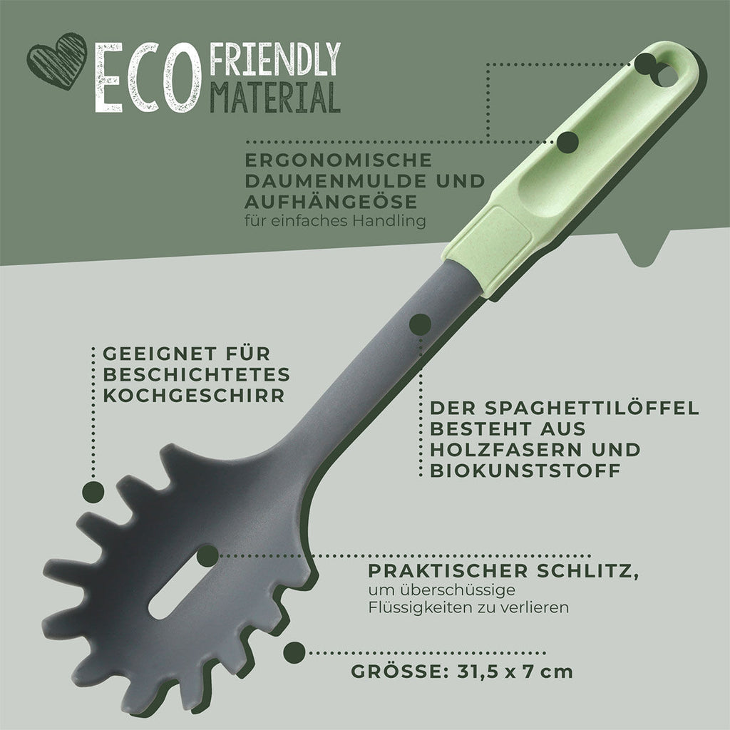 Pastaskje Ecolution biobasert 32 cm - Fackelmann miljøvennlig materiale
