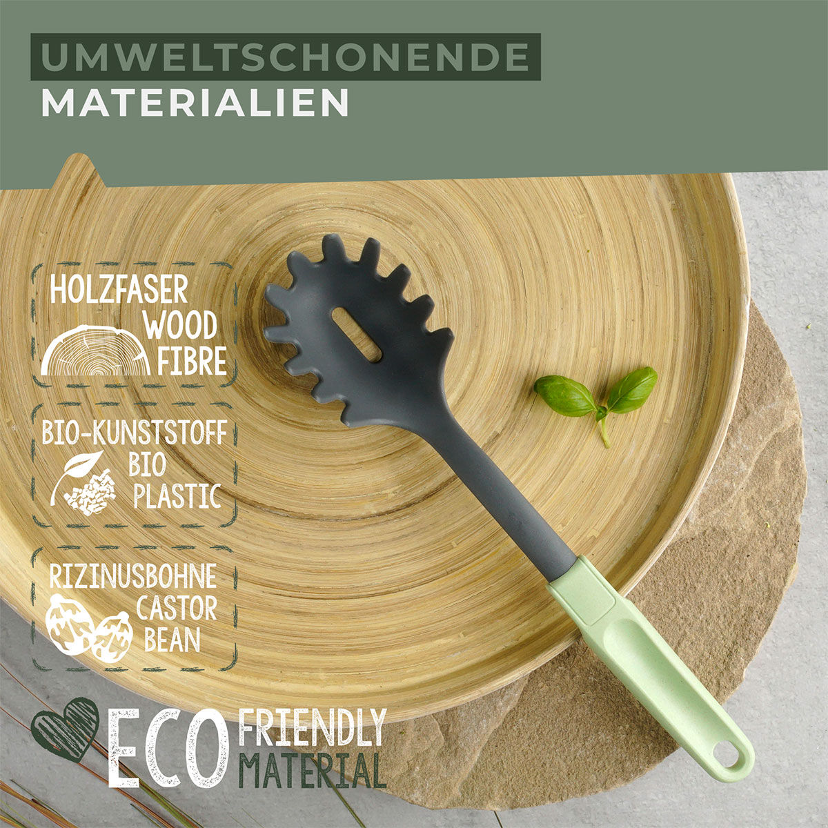 Pastaskje Ecolution biobasert 32 cm - Fackelmann komplett produkt