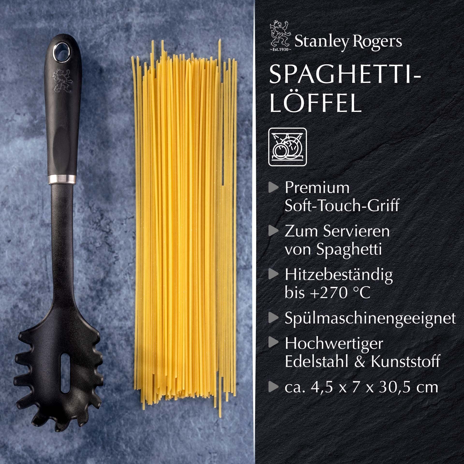 Pastaskje Pride 30 cm non-stick nylon - Stanley Rogers sideprofil