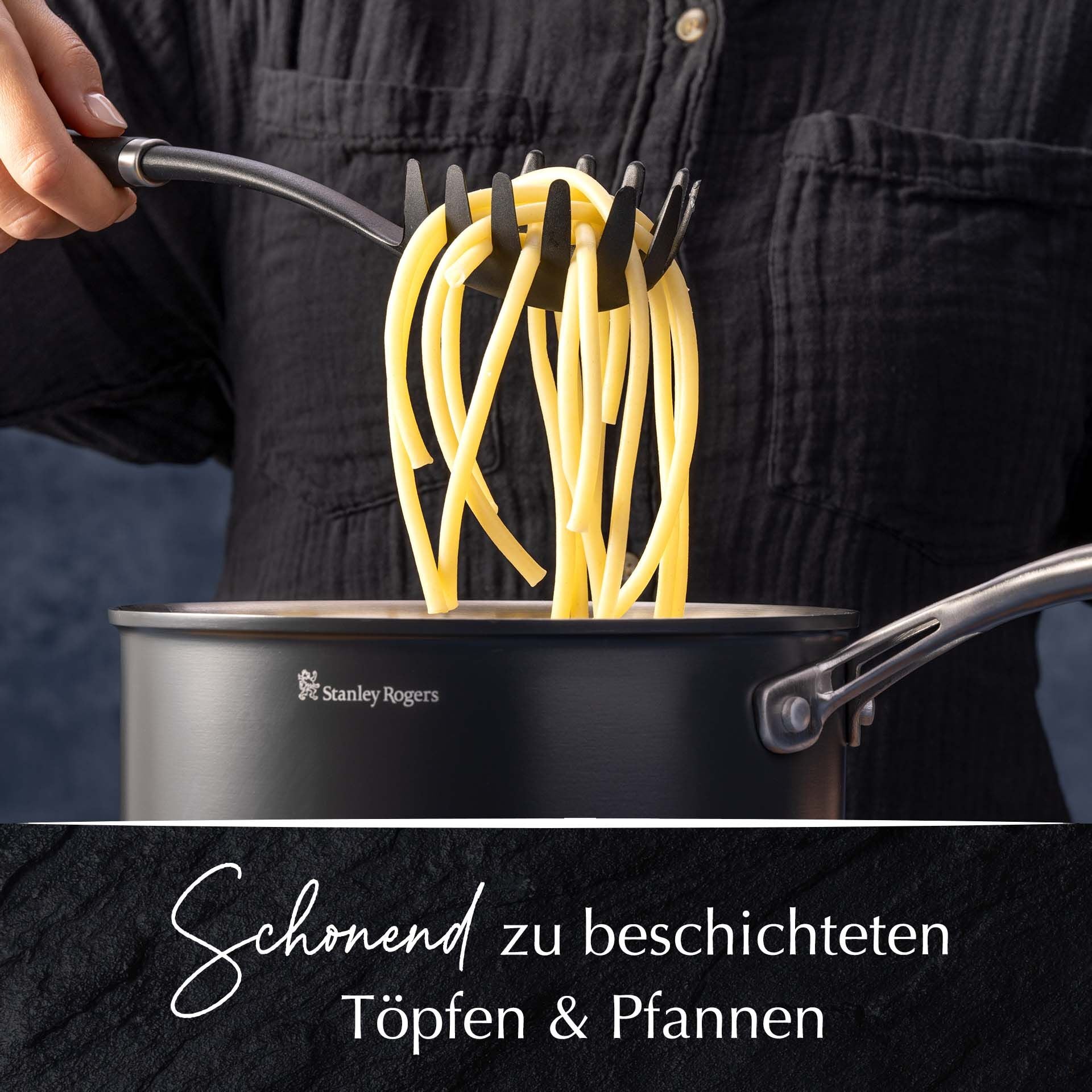 Pastaskje Pride 30 cm non-stick nylon - Stanley Rogers emballasje
