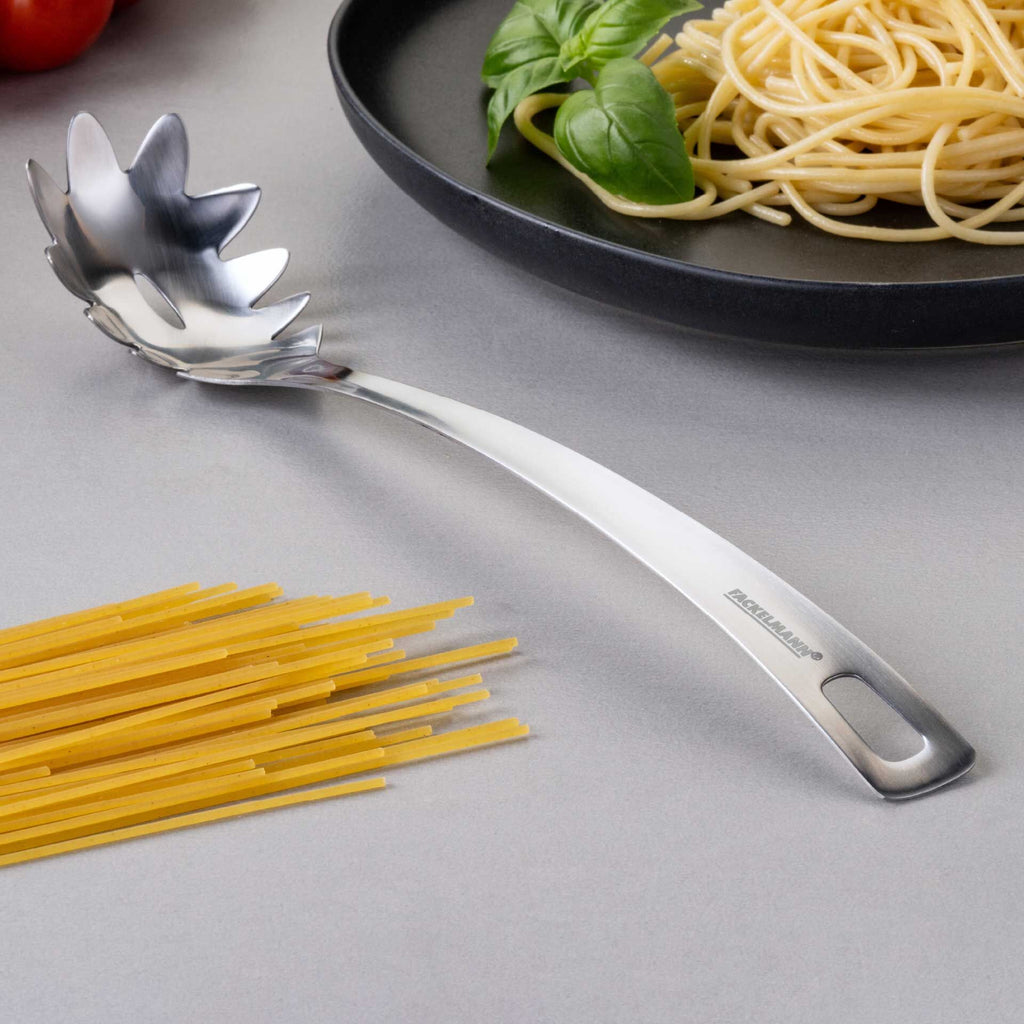Pastaskje rustfritt stål 30 cm Essential - Fackelmann bakside