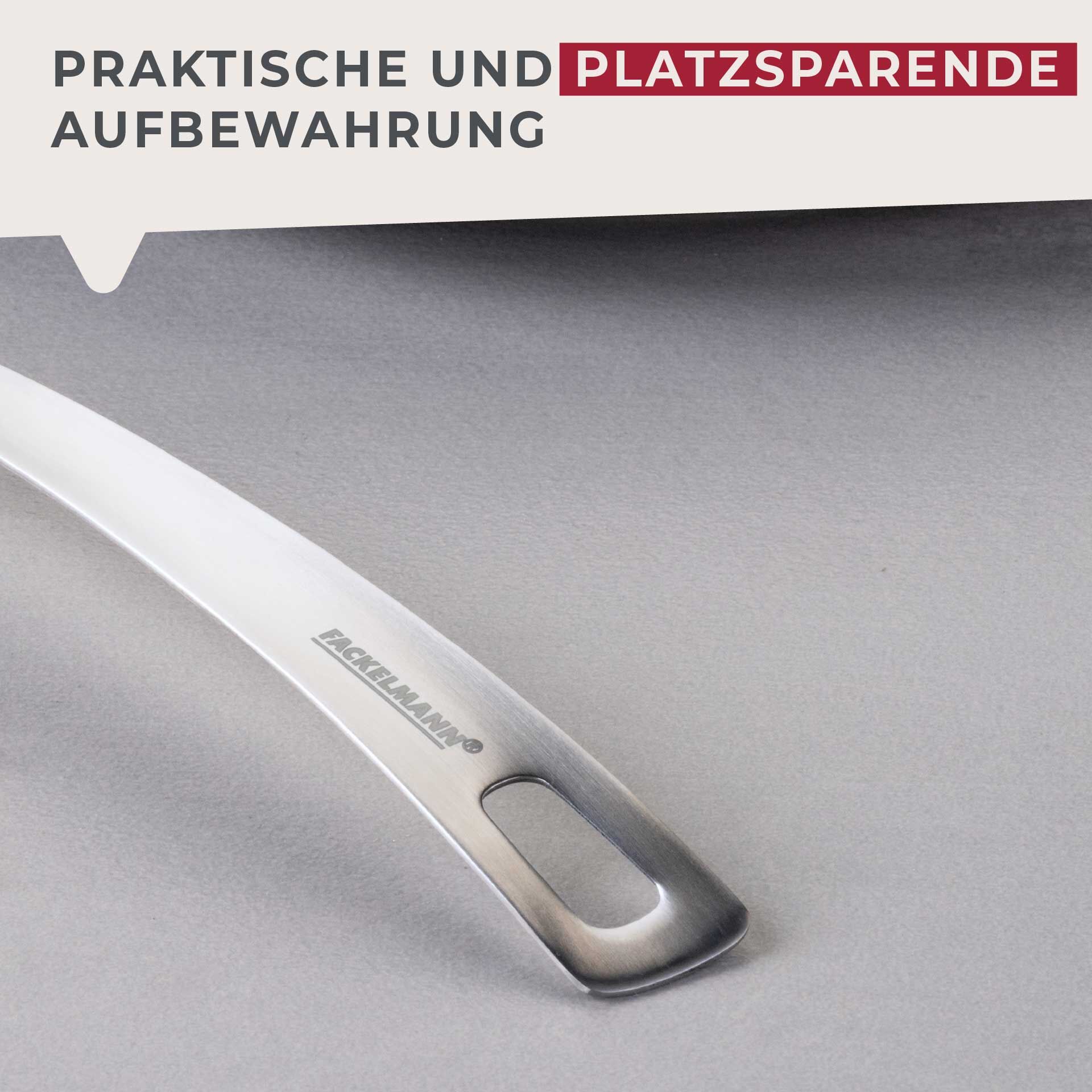 Nærbilde av Pastaskje rustfritt stål 30 cm Essential - Fackelmann
