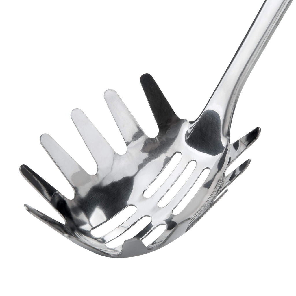 Pastaskje rustfritt stål 32 cm med ovalt grep bakside