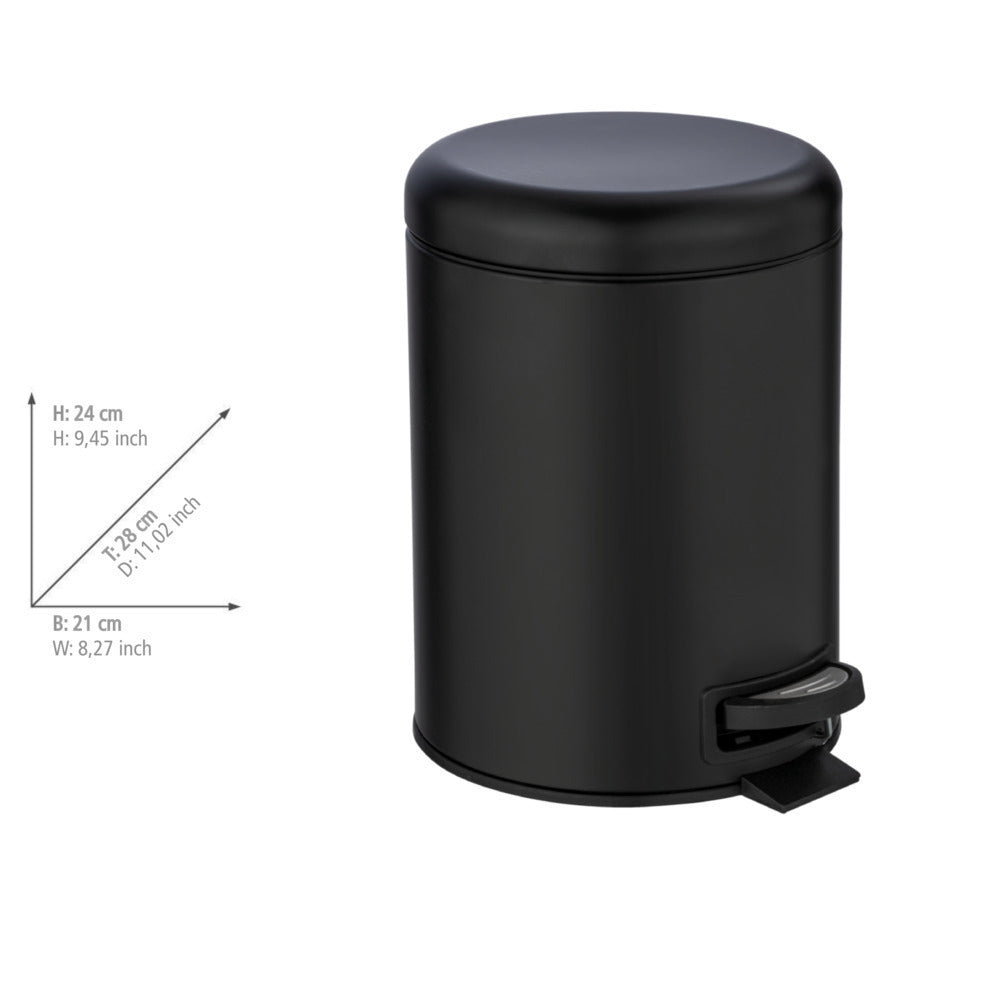 Uttakbar innsats i Pedalspann 5 L svart stål med uttakbar innsats - WENKO