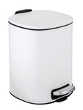 Pedalspann Alassio hvit 5 L rustfritt stål soft-close forfra