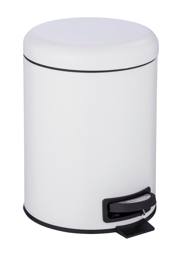 Pedalspann hvit 5 L med uttakbar innsats forfra