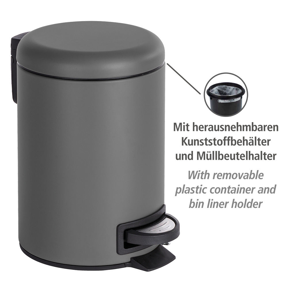 Pedalspann Leman grå 3 L metall bakside