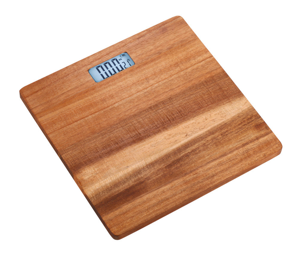 Personvekt Akazie LCD 30 x 30 cm akasietre bakside