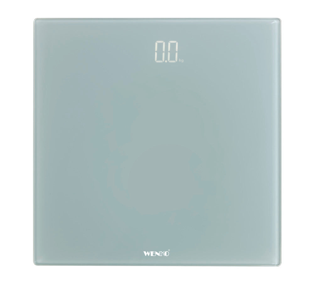 Personvekt digital grå med LED-display glass 150 kg - WENKO forfra