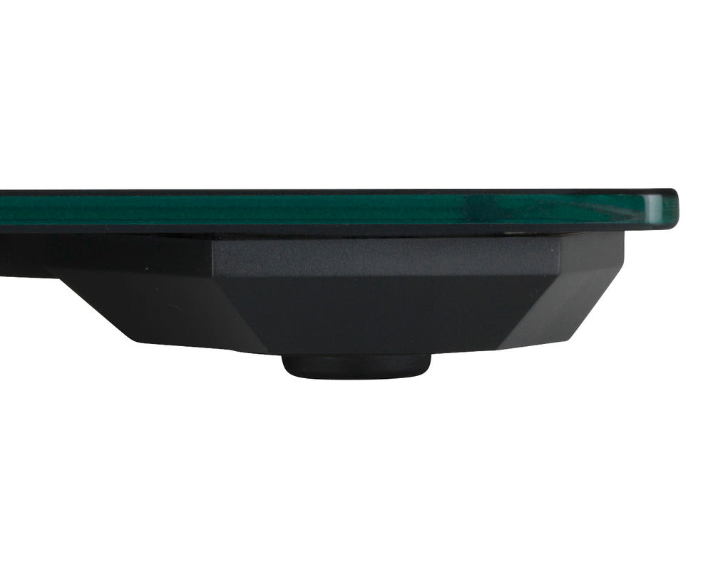 Personvekt digital svart med LCD-display glass 150 kg med pakningsinnhold
