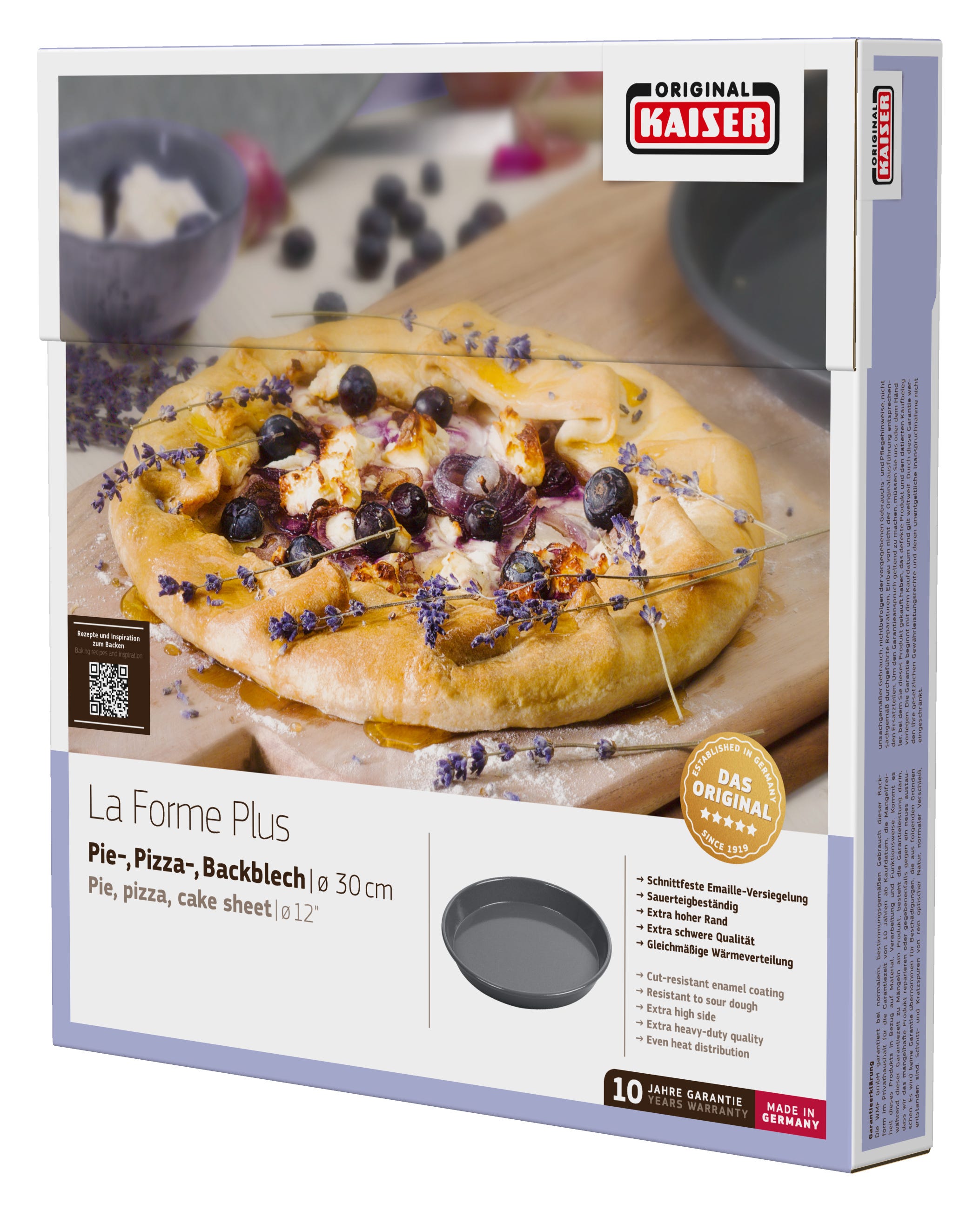 Nærbilde av non-stick overflate på Pie- og pizzaplate 30 cm non-stick La Forme Plus - Kaiser