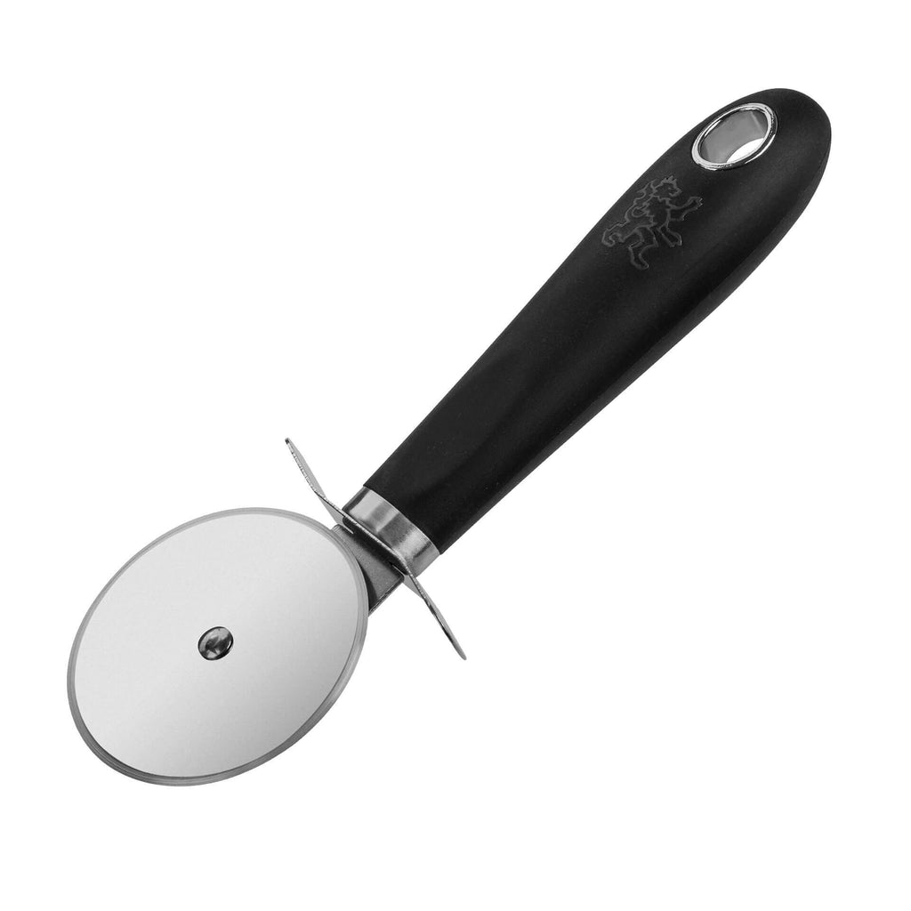 Pizzahjul 18 cm rustfritt stål med fingerbeskyttelse forfra
