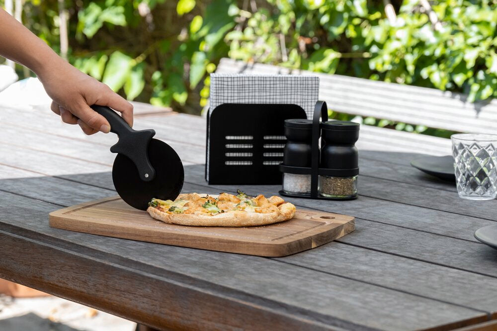 Pizzahjul Volo rustfritt stål svart bakside