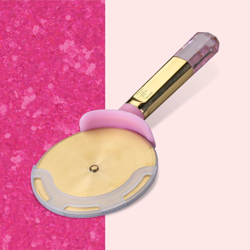 Bakside av Pizzahjul XXL med fingerbeskyttelse gull/rosa - Paris Hilton