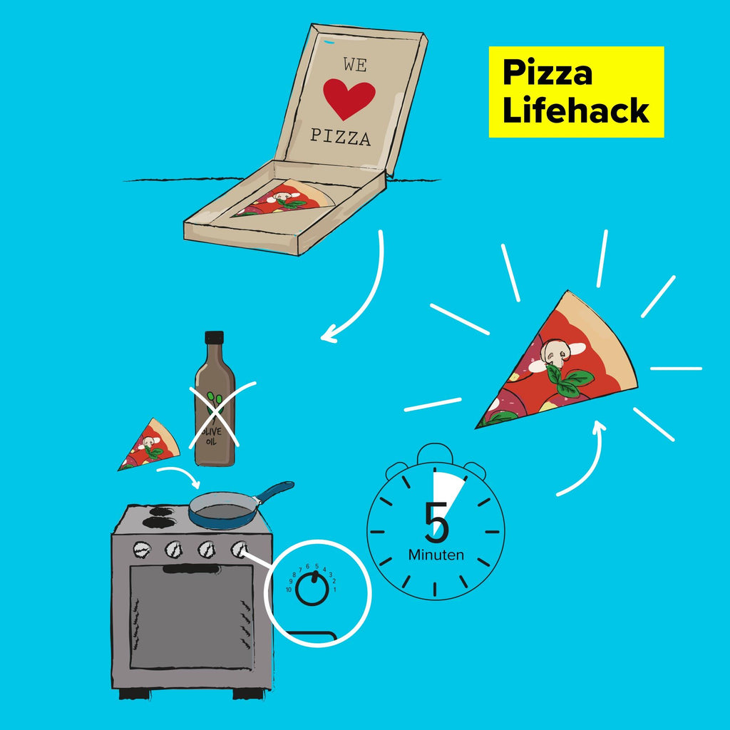 Pizzahjul XXL rustfritt stål 25 cm med fingerbeskyttelse - Tasty pakket i eske
