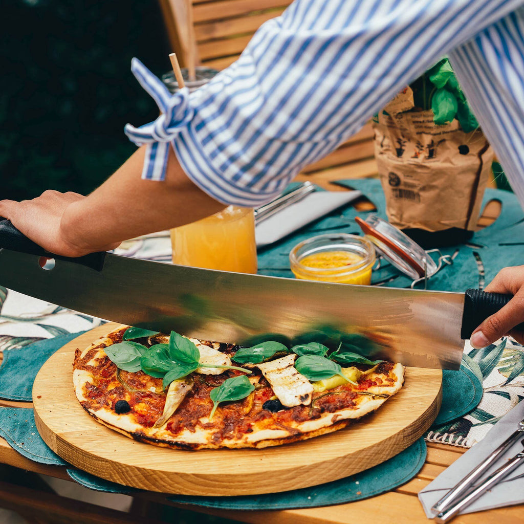 Pizzakniv 41 cm rustfritt stål - FMprofessional bakside